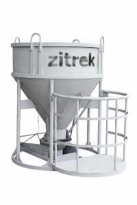 Бадья для бетона Zitrek БН-2,0 (люлька, воронка, лоток) низкая